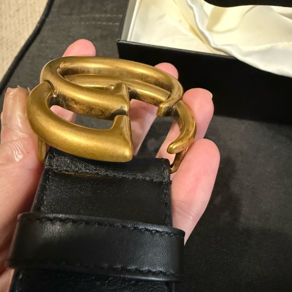 🚨Authentic🚨Gucci Black Leather Belt Marmont - Picture 9 of 12
